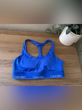 Calvin Klein Colbalt Blue Racerback Sports Bra